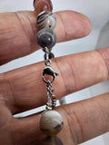 Collier Agate Botswana 8mm