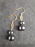 Boucles d'oreilles en Hématite pierre naturel