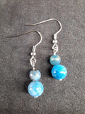Boucles d'oreilles Apatite bleu
