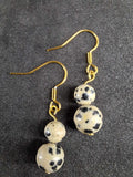 Boucles d'oreilles Jaspe Dalmatien