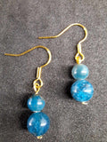 Boucles d'oreilles Apatite bleu