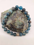 Bracelet Apatite bleu 8 mm