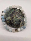 Bracelet Aigue-marine naturel 8 mm