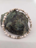 Bracelet Howlite 4 mm et 6 mm pierre naturel