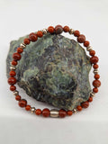 Bracelet Jaspe rouge 4 mm et 6 mm pierre naturel