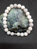 Bracelet Agate Blanche 8 mm