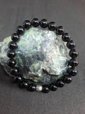 Bracelet Onyx ( Agate noir ) 8 mm