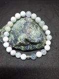 Bracelet Aigue-marine naturel 8 mm