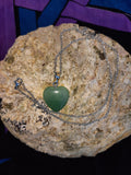 Pendentif Cœur Aventurine verte naturel