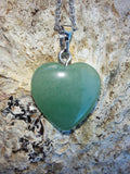 Pendentif Cœur Aventurine verte naturel