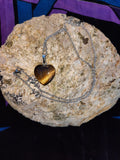 Pendentif en cœur Œil de tigre pierre naturel